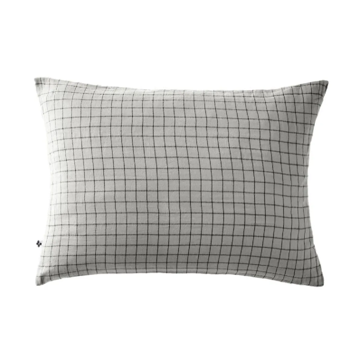 Taie D'oreiller Tissé-teint Petits Carreaux Déco "gaïa Mix" 60 X 60 Cm & 50 X 70 Cm "gaze De Coton" L'effet Papillon
