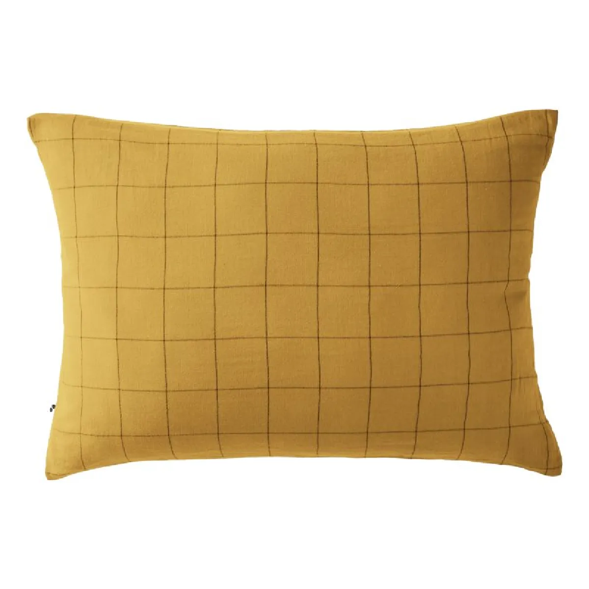 Taie D'oreiller Tissé-teint Grands Carreaux Déco "gaïa Match" 60 X 60 Cm & 50 X 70 Cm "gaze De Coton" L'effet Papillon