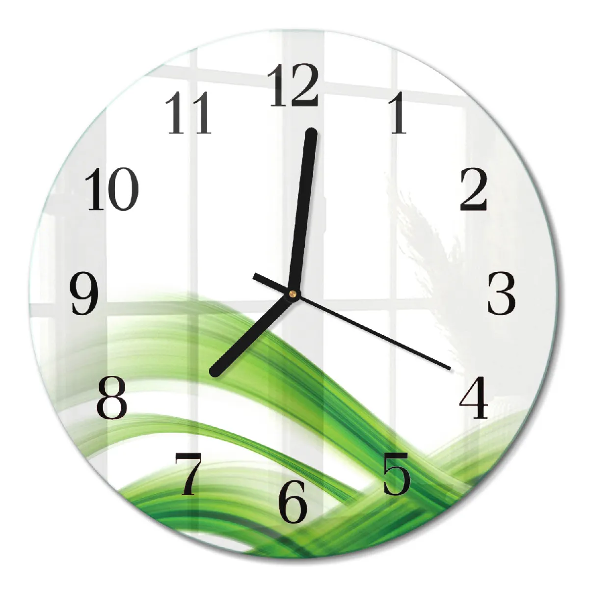 Horloge Murale Tulup fi30 cm Vague abstraite Aiguilles noires