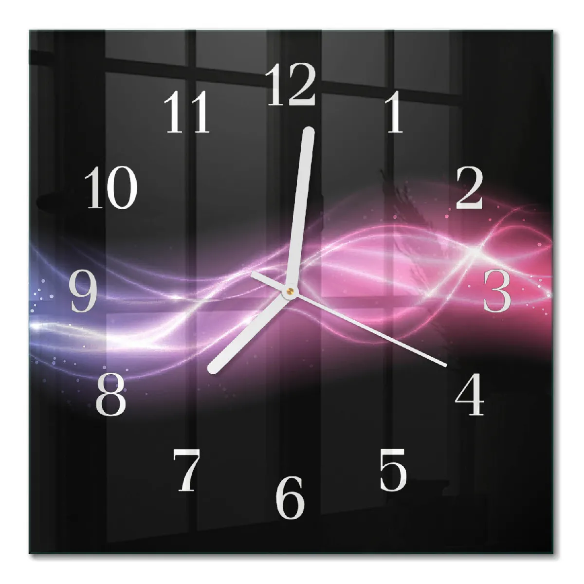 Horloge Murale Tulup 30x30 cm Lignes abstraites Aiguilles blanches