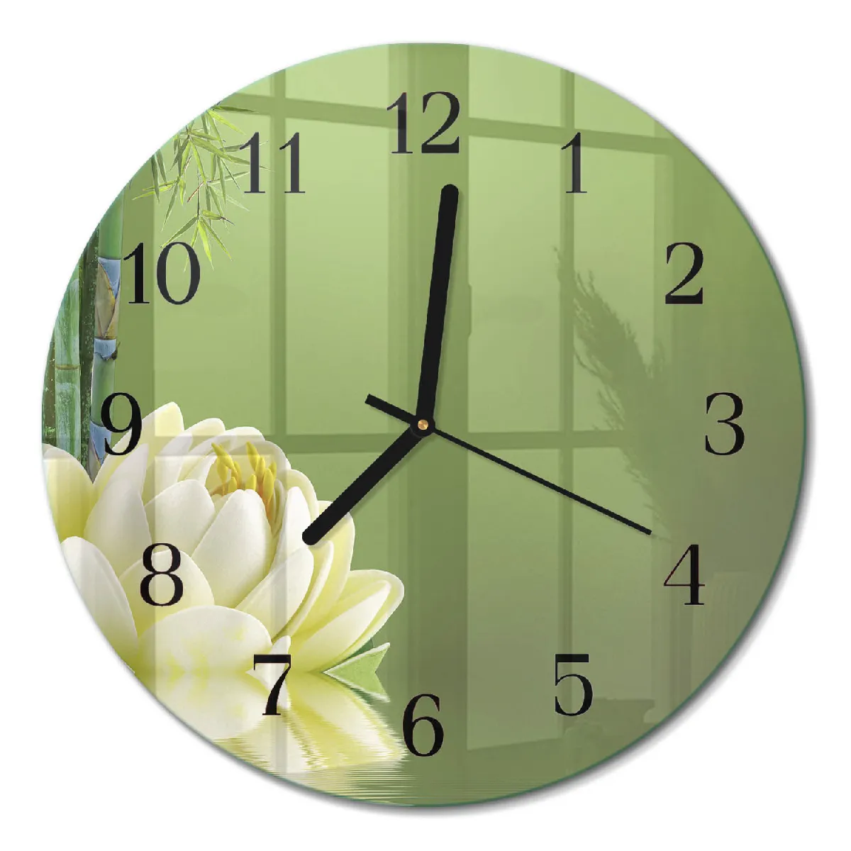 Horloge Ronde Murale Tulup fi30 cm Lis Aiguilles noires