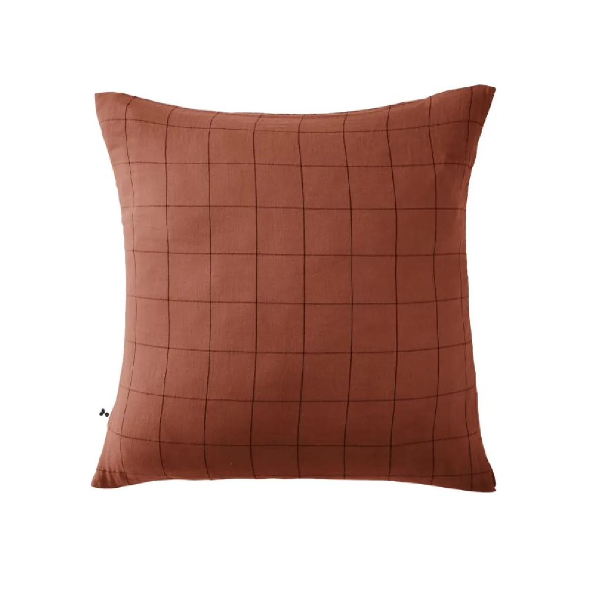 Taie D'oreiller Tissé-teint Grands Carreaux Déco "gaïa Match" 60 X 60 Cm & 50 X 70 Cm "gaze De Coton" L'effet Papillon