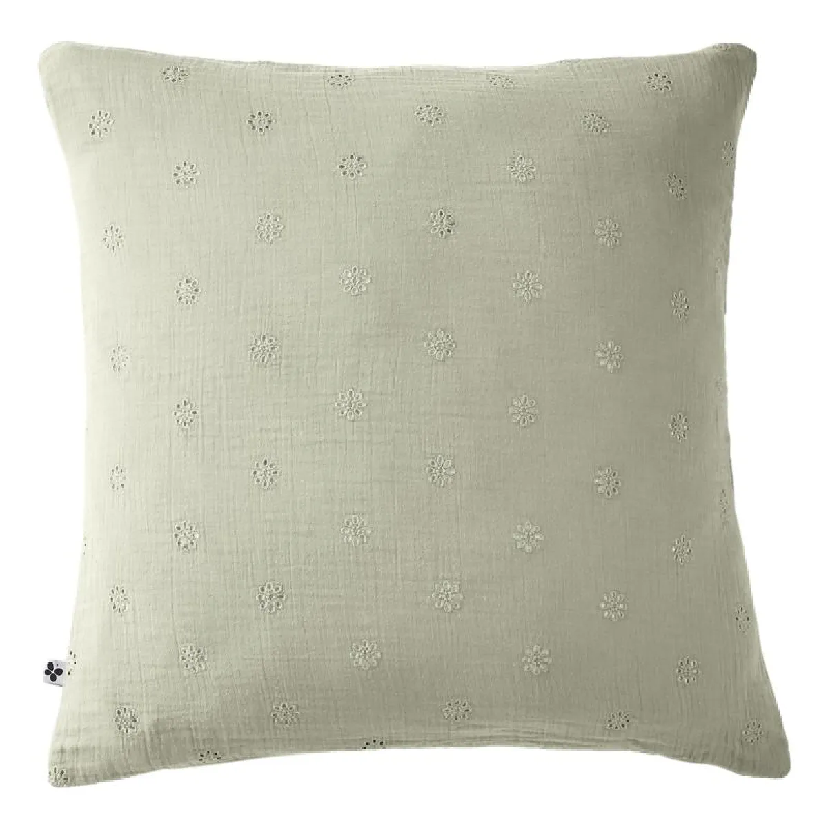 Taie D'oreiller Brodée Déco "gaïa Boho" 60 X 60 Cm & 50 X 70 Cm "gaze De Coton" L'effet Papillon