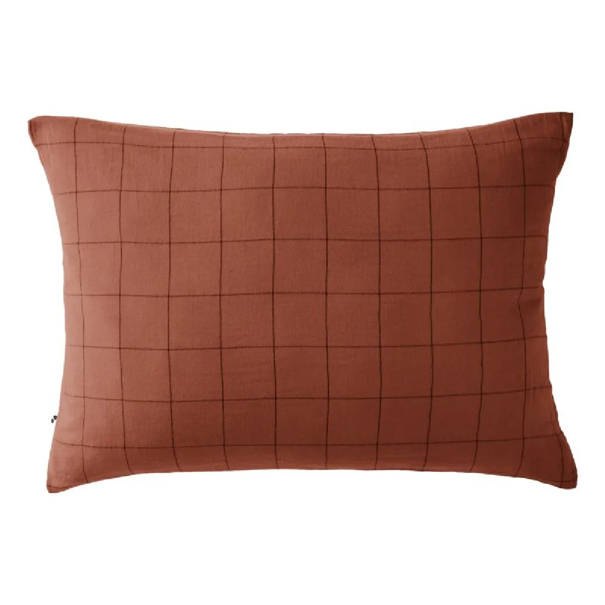 Taie D'oreiller Tissé-teint Grands Carreaux Déco "gaïa Match" 60 X 60 Cm & 50 X 70 Cm "gaze De Coton" L'effet Papillon