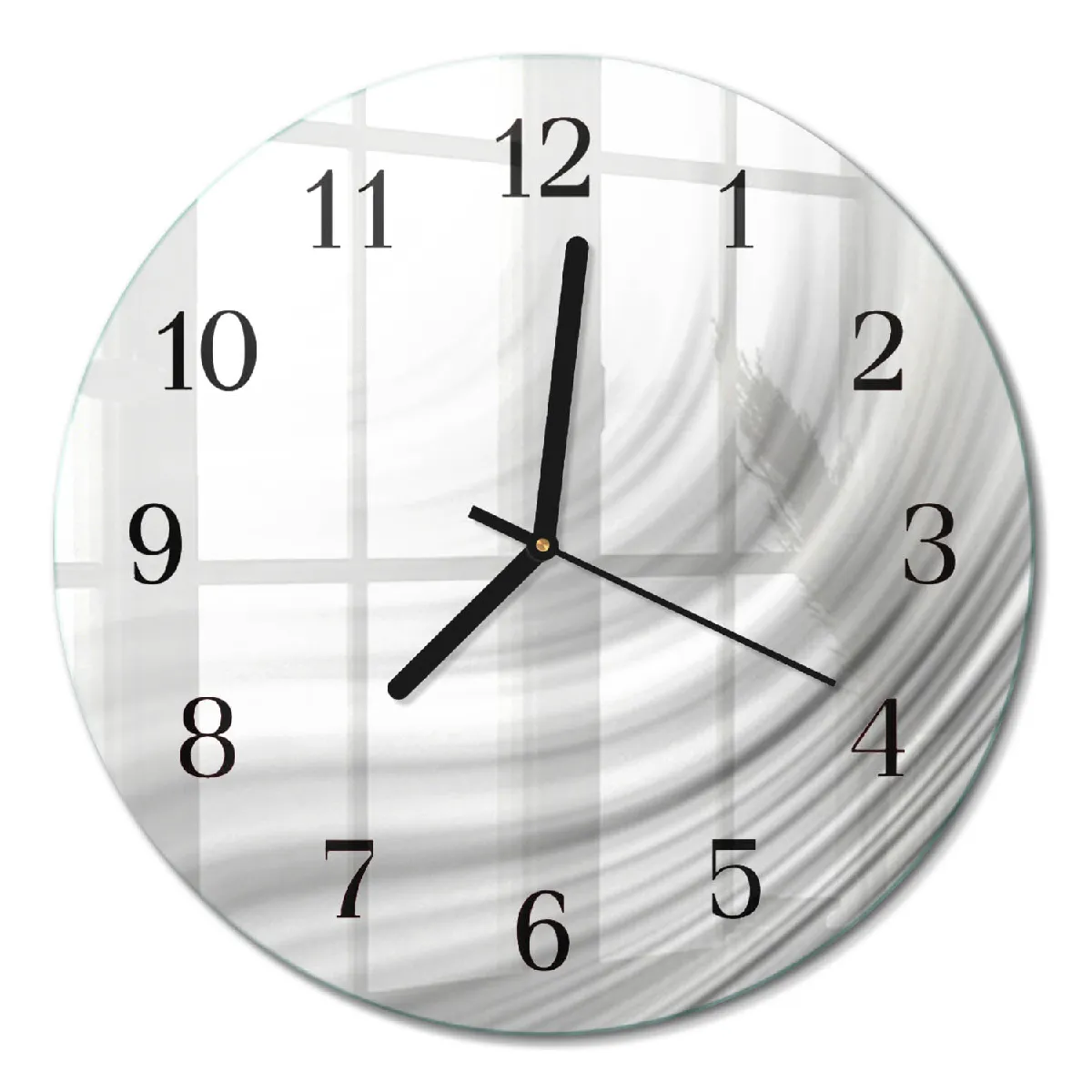 Horloge Ronde Tulup fi30 cm Abstraction Aiguilles noires