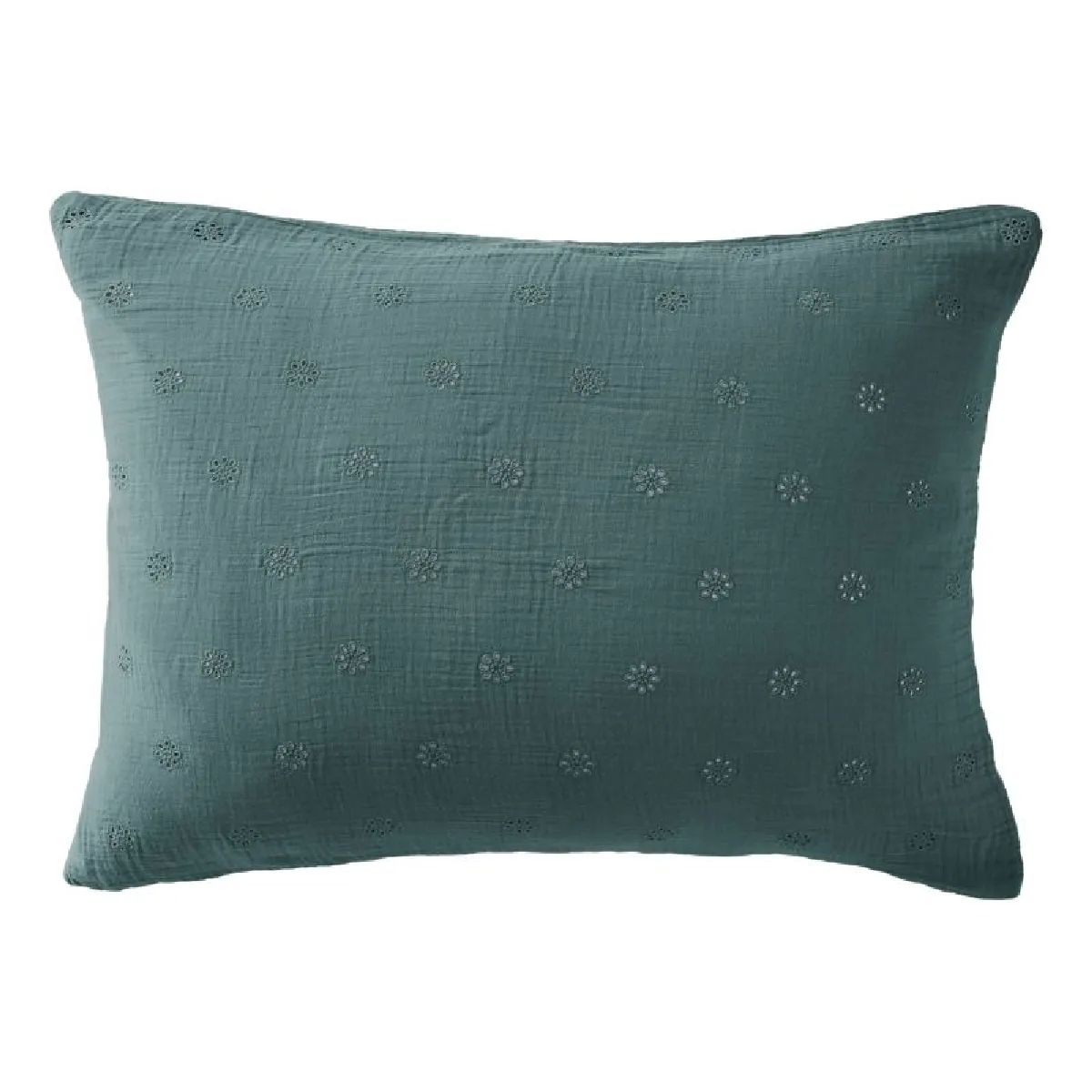 Taie D'oreiller Brodée Déco "gaïa Boho" 60 X 60 Cm & 50 X 70 Cm "gaze De Coton" L'effet Papillon