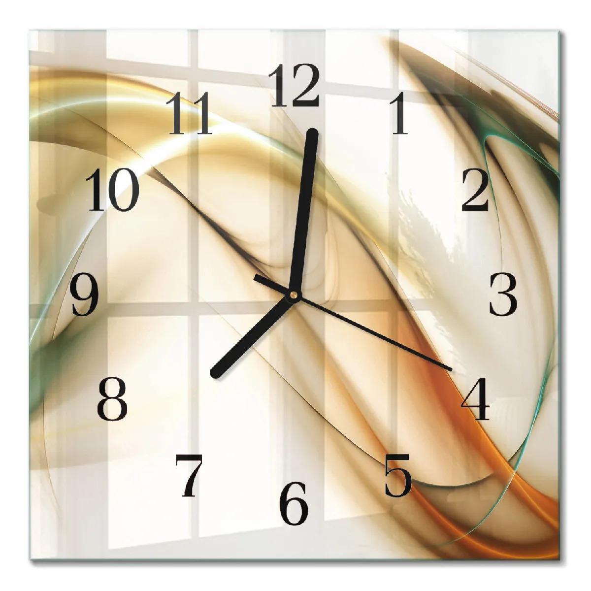 Horloge Murale Tulup 30x30 cm Abstraction Aiguilles noires