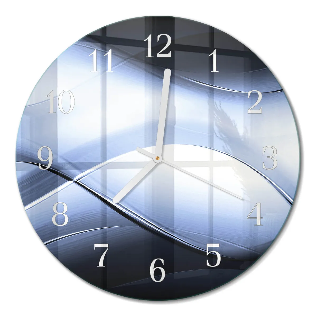 Horloge Ronde Murale Tulup fi30 cm Abstraction Aiguilles blanches