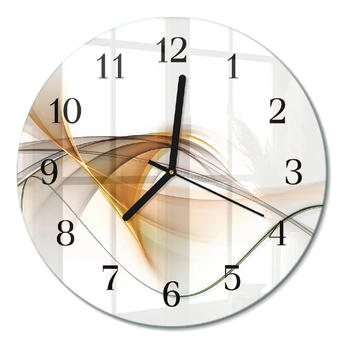 Pendule Murale Tulup fi30 cm Abstraction Aiguilles noires