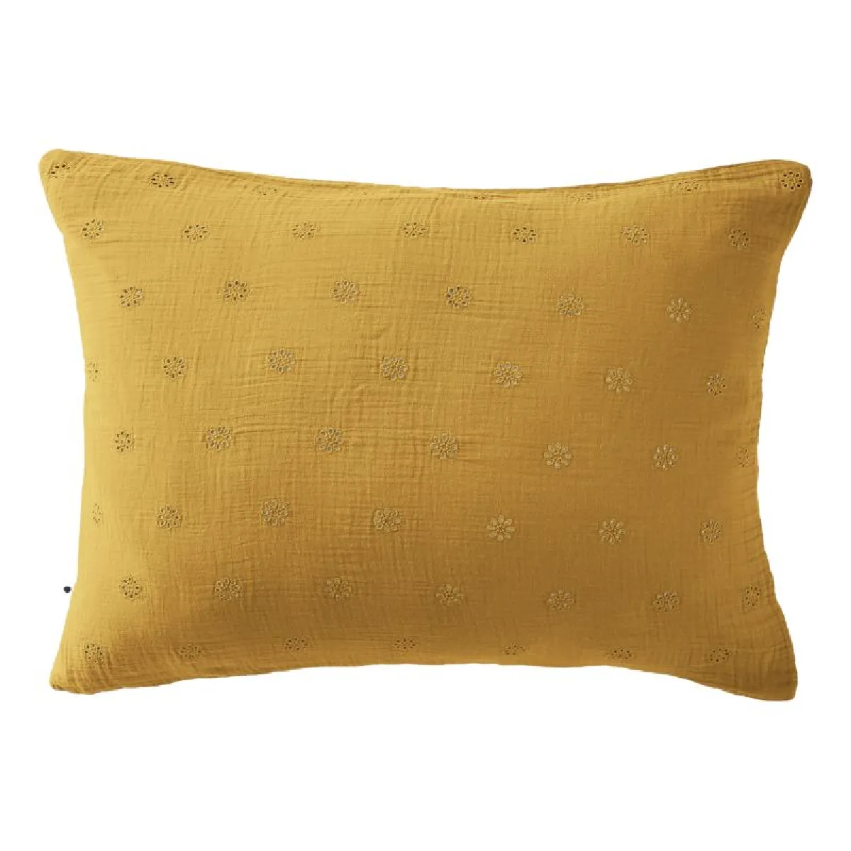 Taie D'oreiller Brodée Déco "gaïa Boho" 60 X 60 Cm & 50 X 70 Cm "gaze De Coton" L'effet Papillon
