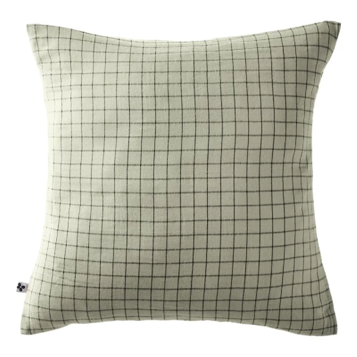 Taie D'oreiller Tissé-teint Petits Carreaux Déco "gaïa Mix" 60 X 60 Cm & 50 X 70 Cm "gaze De Coton" L'effet Papillon