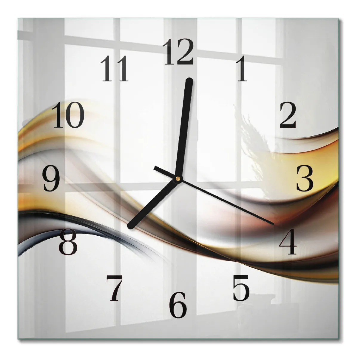 Horloge Murale Carrée Tulup 30x30 cm Abstraction Aiguilles noires