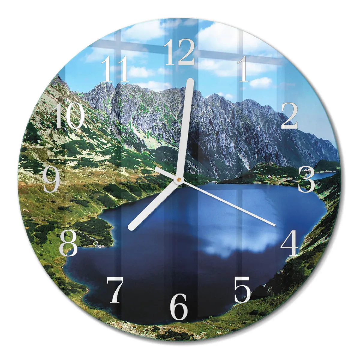 Horloge Ronde Tulup fi30 cm Morskie Oko Aiguilles blanches