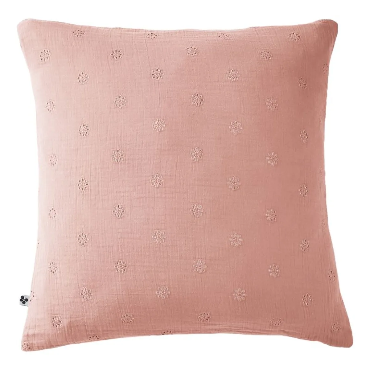 Taie D'oreiller Brodée Déco "gaïa Boho" 60 X 60 Cm & 50 X 70 Cm "gaze De Coton" L'effet Papillon