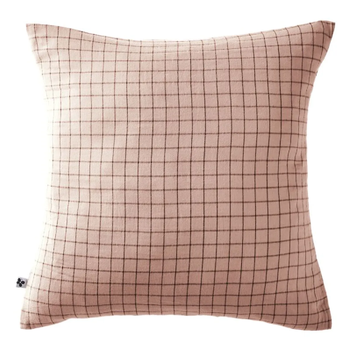Taie D'oreiller Tissé-teint Petits Carreaux Déco "gaïa Mix" 60 X 60 Cm & 50 X 70 Cm "gaze De Coton" L'effet Papillon
