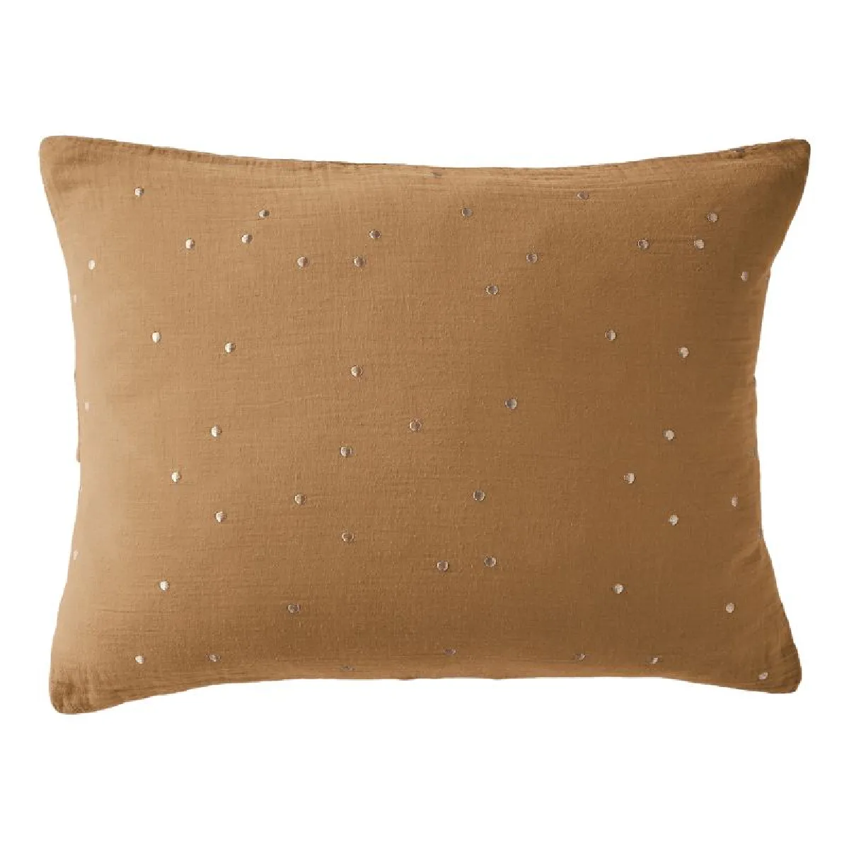 Taie D'oreiller Pois Doré Déco "gaïa Chic" 60 X 60 Cm & 50 X 70 Cm "gaze De Coton" L'effet Papillon
