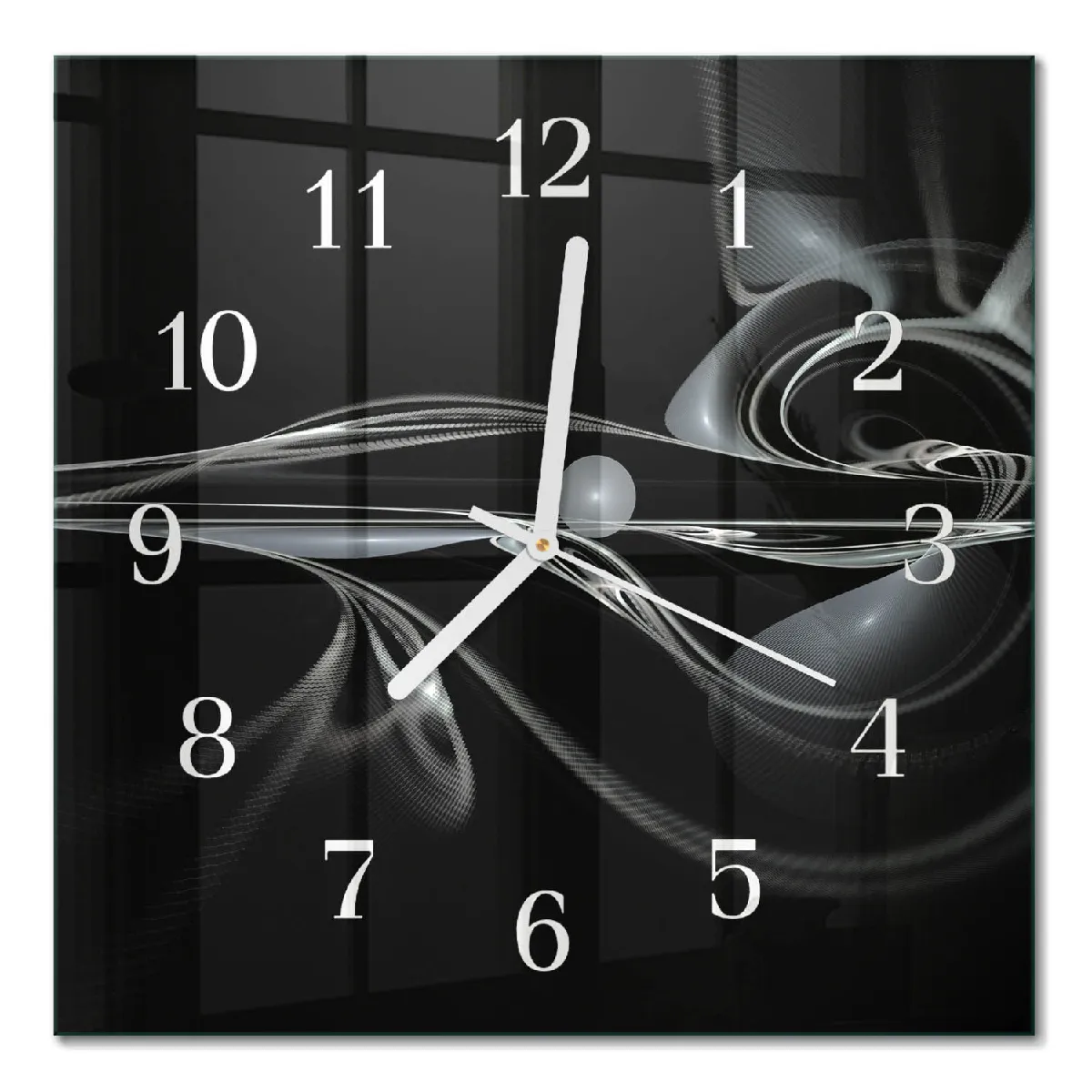 Horloge Murale Tulup 30x30 cm Abstraction Aiguilles blanches
