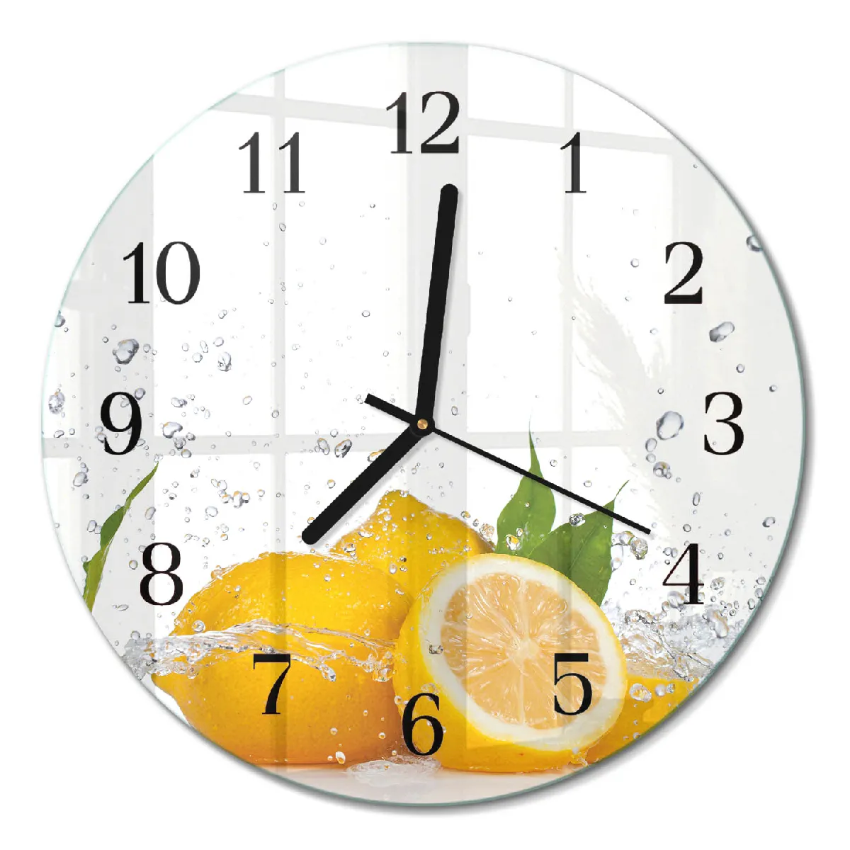 Horloge Murale Tulup fi30 cm Citrons Aiguilles noires