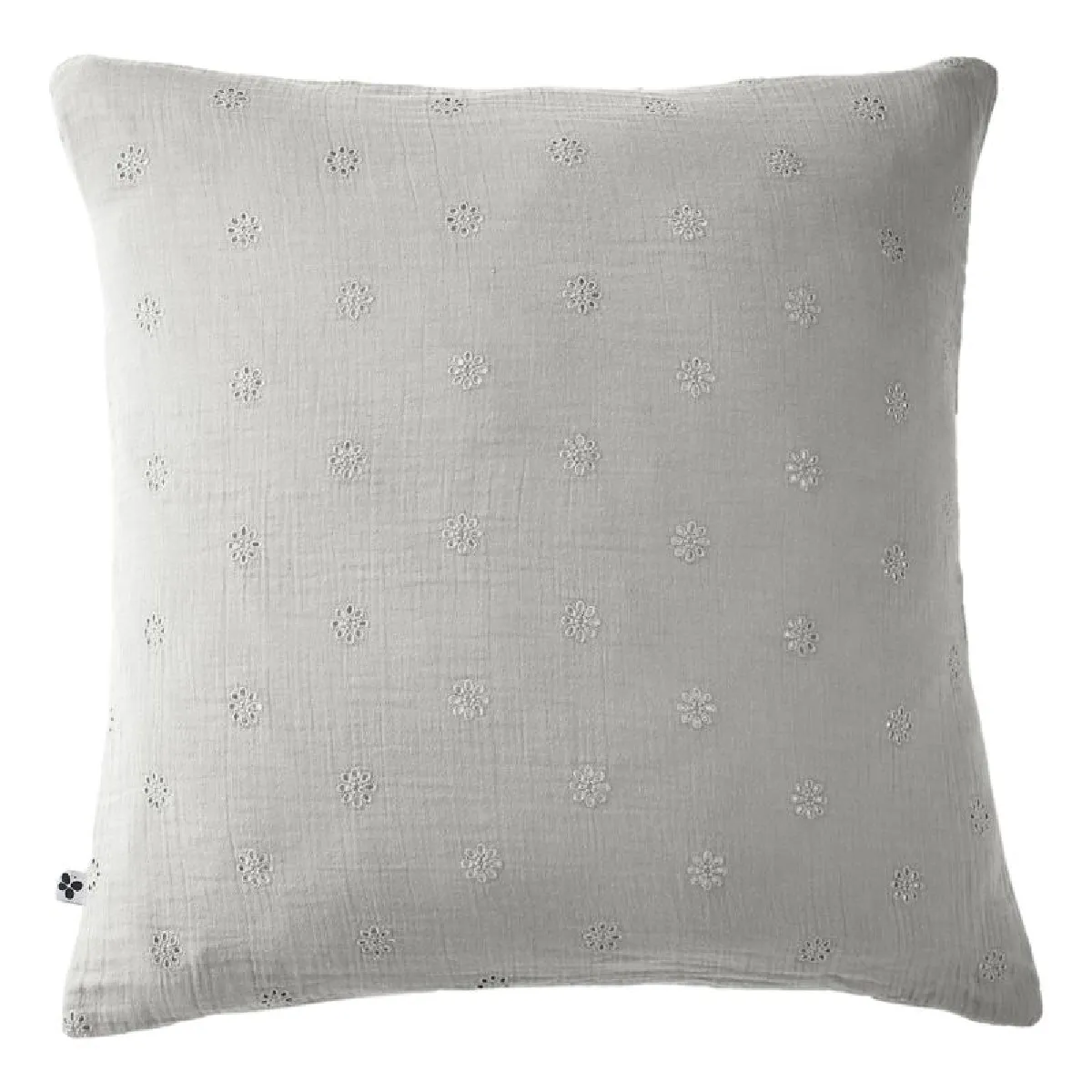 Taie D'oreiller Brodée Déco "gaïa Boho" 60 X 60 Cm & 50 X 70 Cm "gaze De Coton" L'effet Papillon