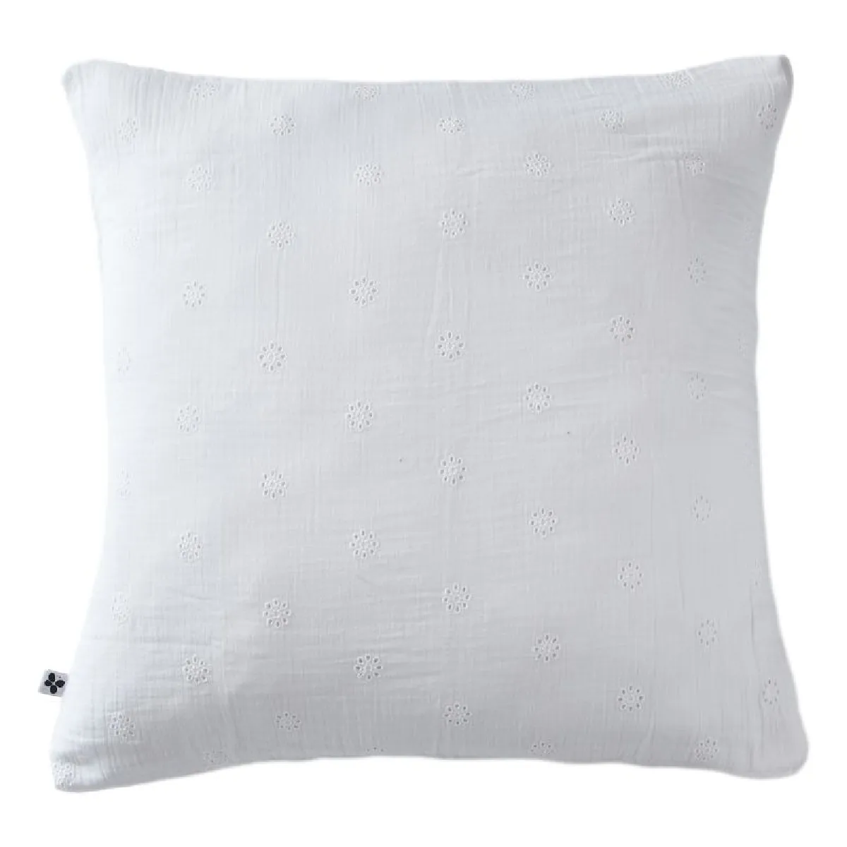 Taie D'oreiller Brodée Déco "gaïa Boho" 60 X 60 Cm & 50 X 70 Cm "gaze De Coton" L'effet Papillon
