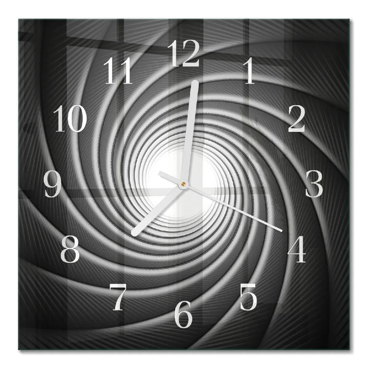 Horloge Murale Tulup 30x30 cm Vortex Aiguilles blanches
