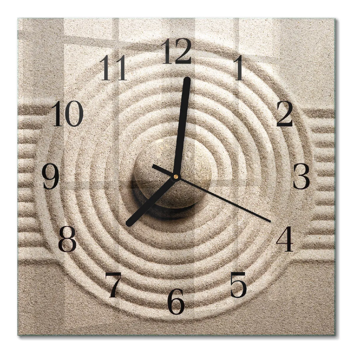 Horloge Murale Tulup 30x30 cm Pierre Aiguilles noires
