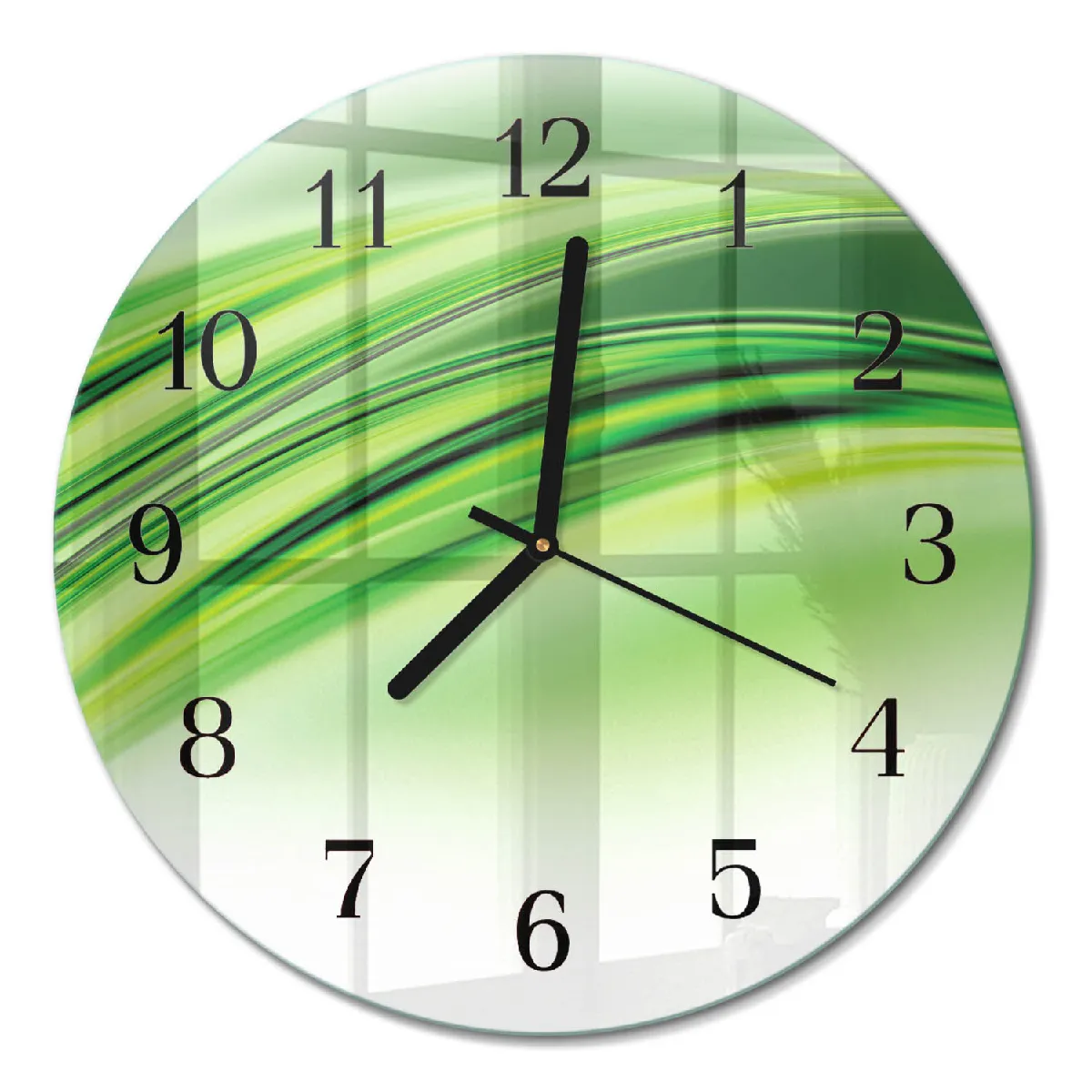 Horloge Murale Tulup fi30 cm Art abstrait Aiguilles noires