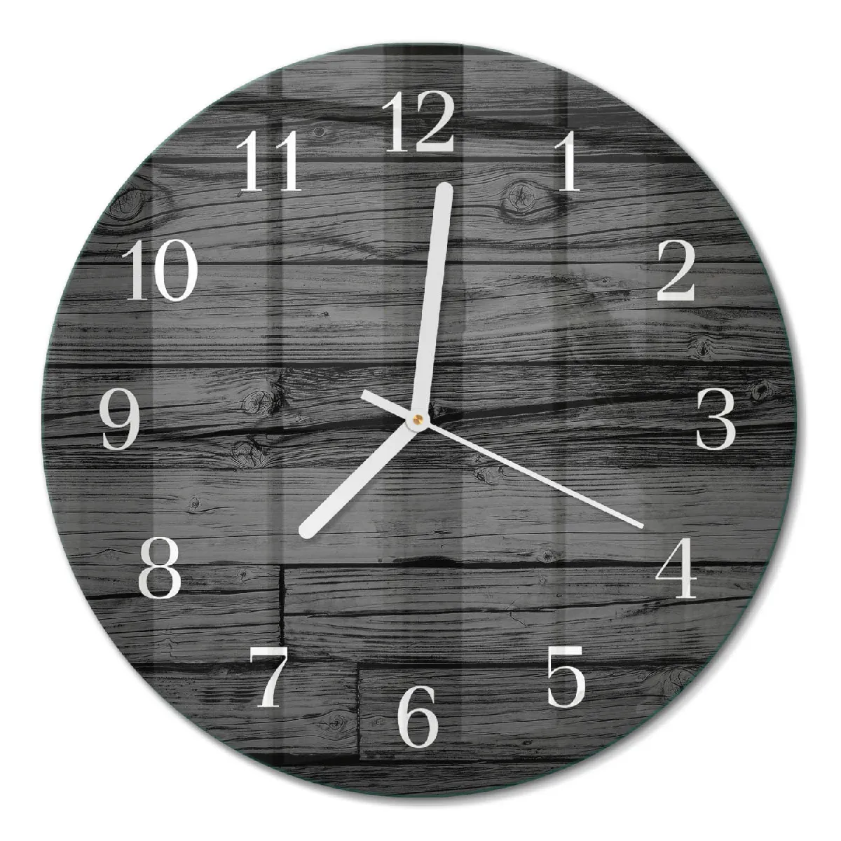 Pendule Murale Ronde Tulup fi30 cm Bois Aiguilles blanches