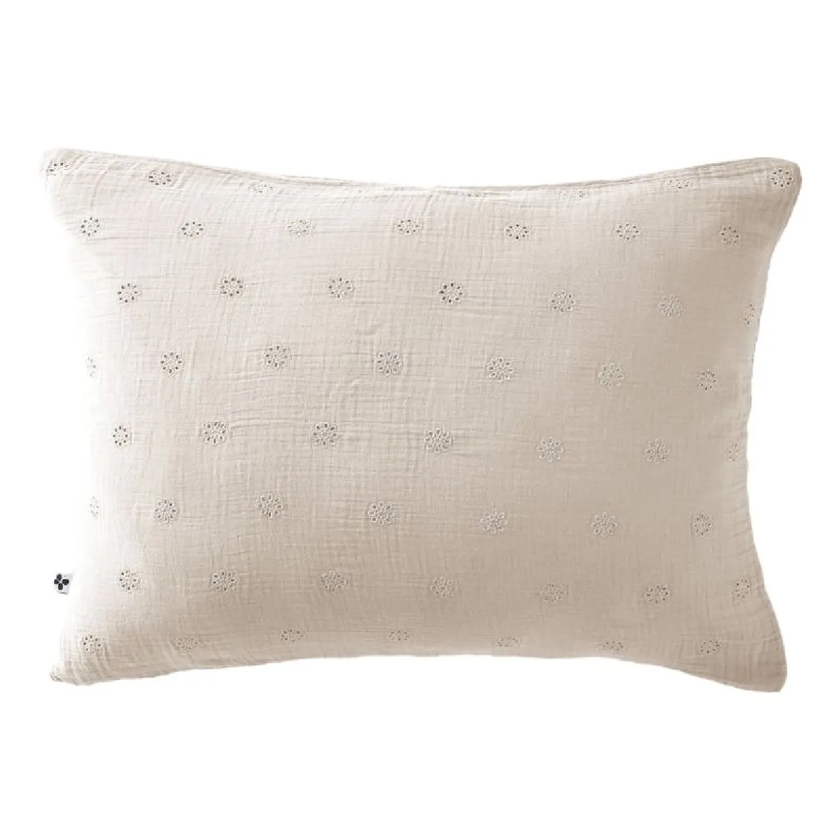 Taie D'oreiller Brodée Déco "gaïa Boho" 60 X 60 Cm & 50 X 70 Cm "gaze De Coton" L'effet Papillon