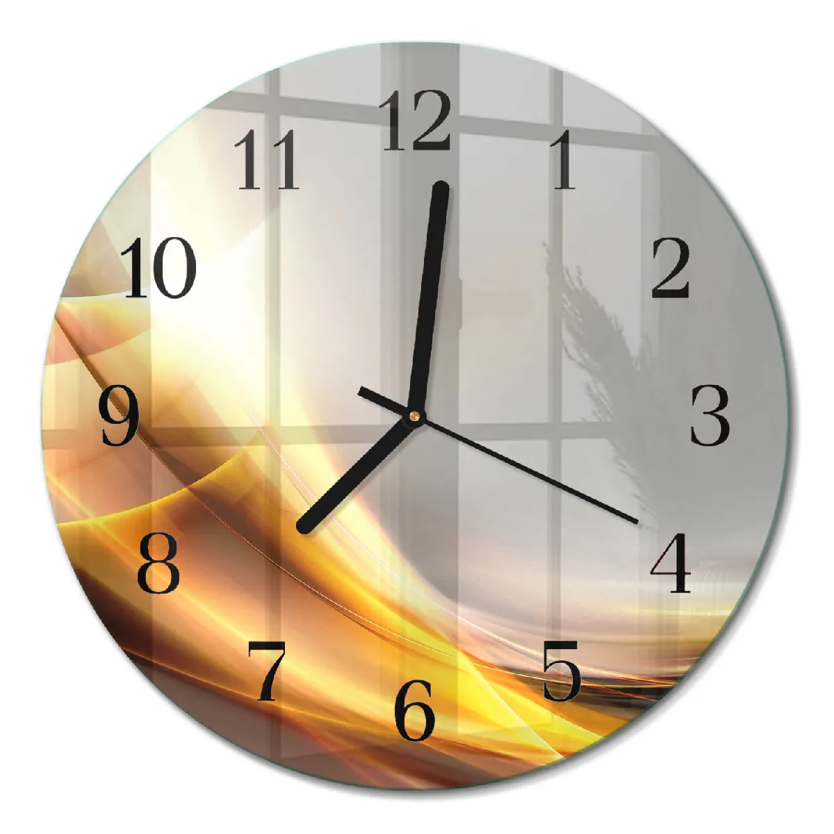 Pendule Murale Tulup fi30 cm Abstraction Aiguilles noires