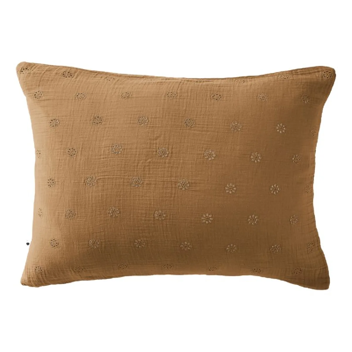 Taie D'oreiller Brodée Déco "gaïa Boho" 60 X 60 Cm & 50 X 70 Cm "gaze De Coton" L'effet Papillon