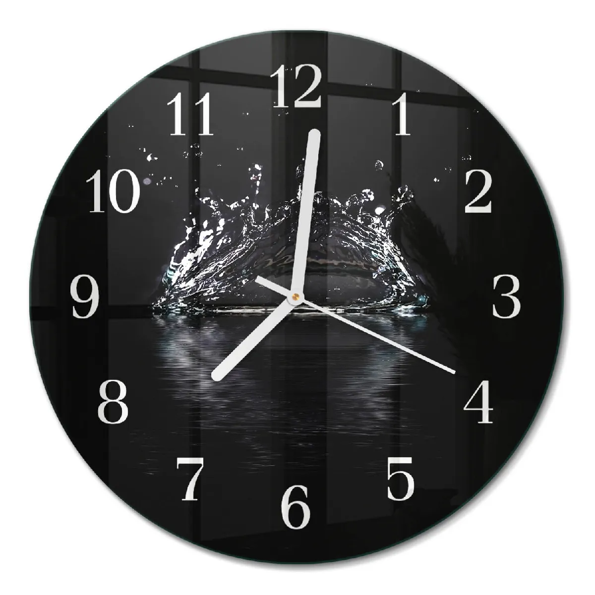 Pendule Murale Tulup fi30 cm Eau Aiguilles blanches