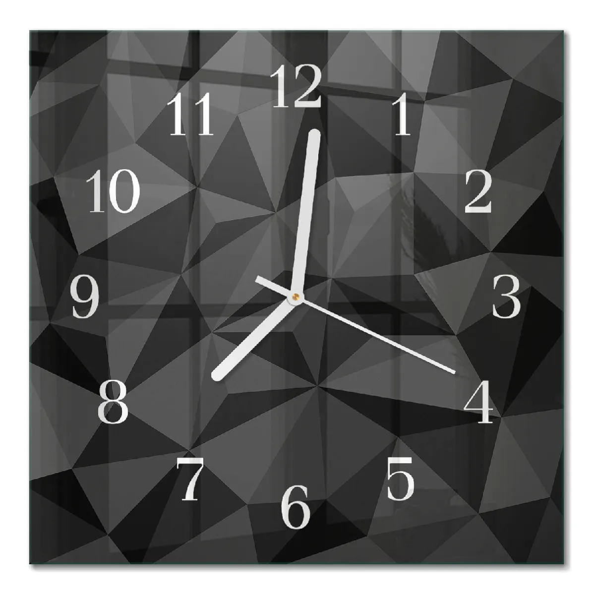 Horloge Murale Tulup 30x30 cm Motif 3D Aiguilles blanches