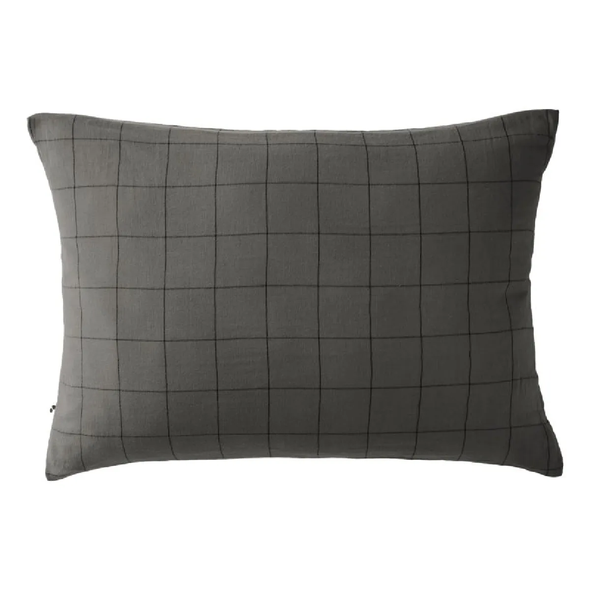 Taie D'oreiller Tissé-teint Grands Carreaux Déco "gaïa Match" 60 X 60 Cm & 50 X 70 Cm "gaze De Coton" L'effet Papillon