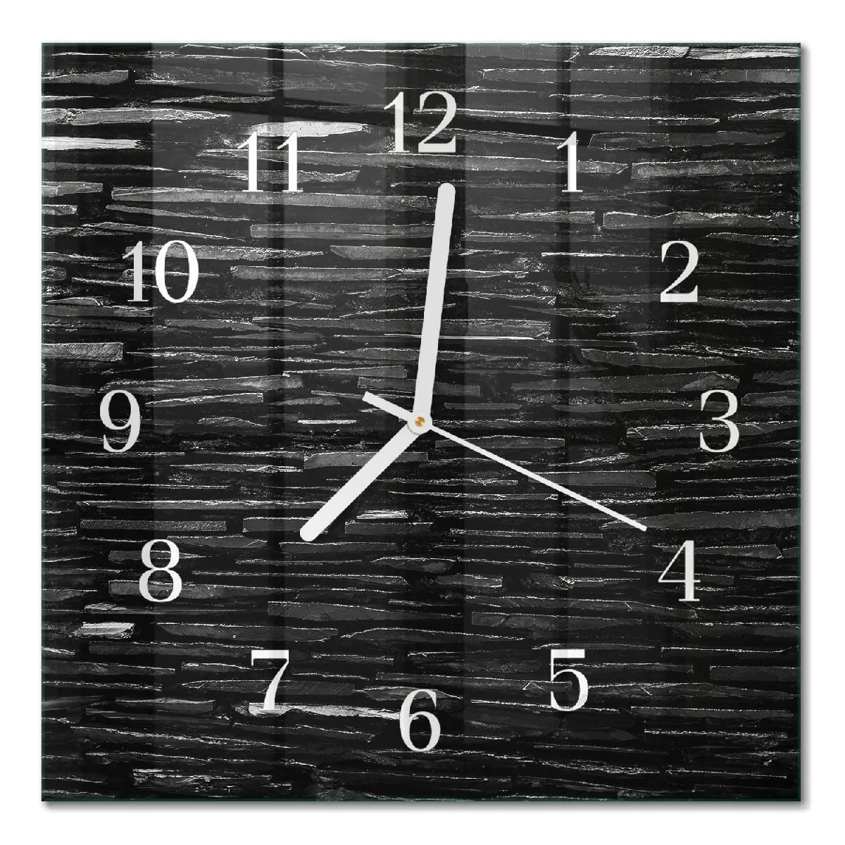Horloge Murale Carrée Tulup 30x30 cm Pierres Aiguilles blanches