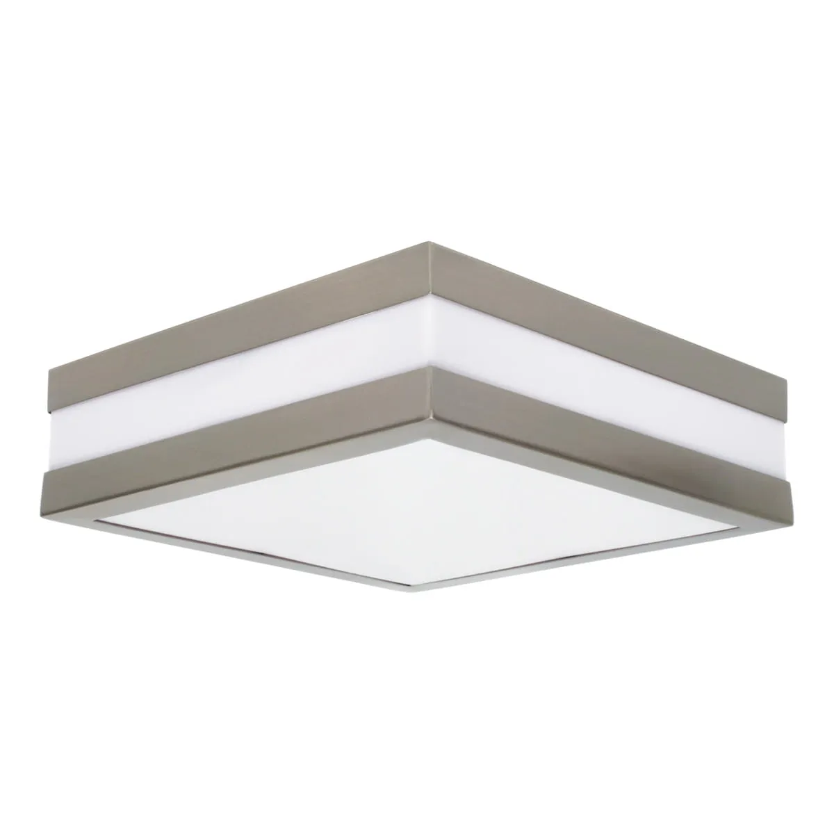 Plafonnier hermétique IP44 Acier Nickel Mur/Plafond E27 JURBA DL-218L
