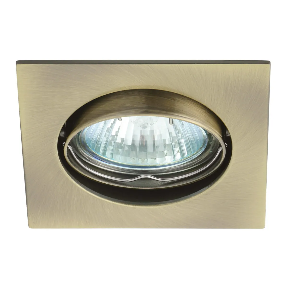 Support Spot Encastrable Carré Orientable Navi Laiton Mat