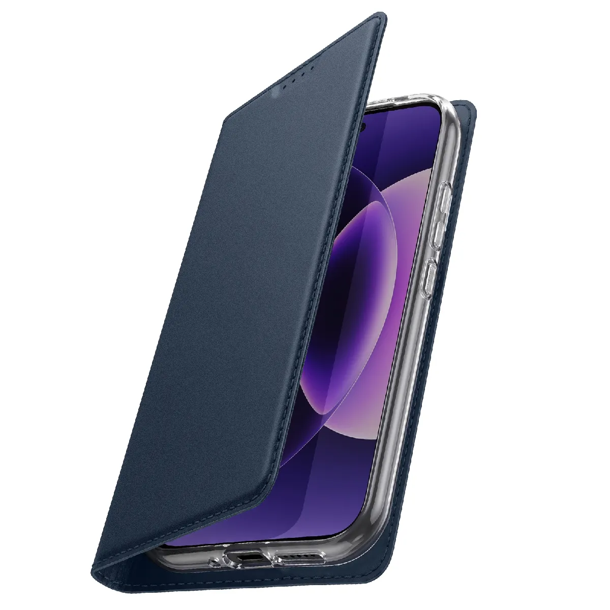 Étui Pour Xiaomi 17 Série Skin Pro Avec Porte-carte Et Support Vidéo Bleu Nuit Dux Ducis