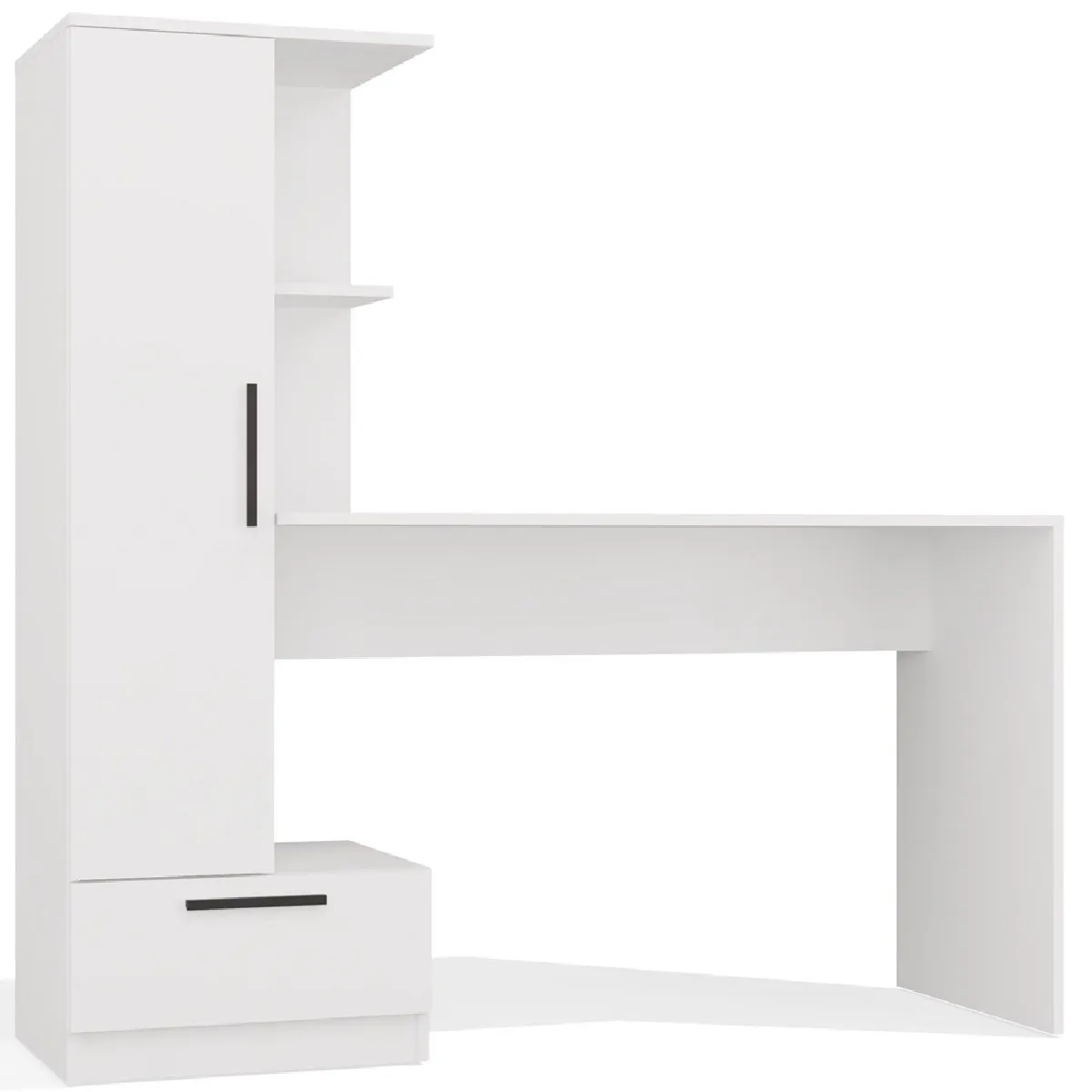 Bureau, blanc, 143 x 140 x 50 cm