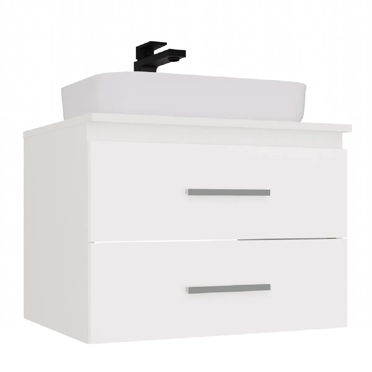 Meuble de salle de bain, blanc, 60 x 45 x 50 cm