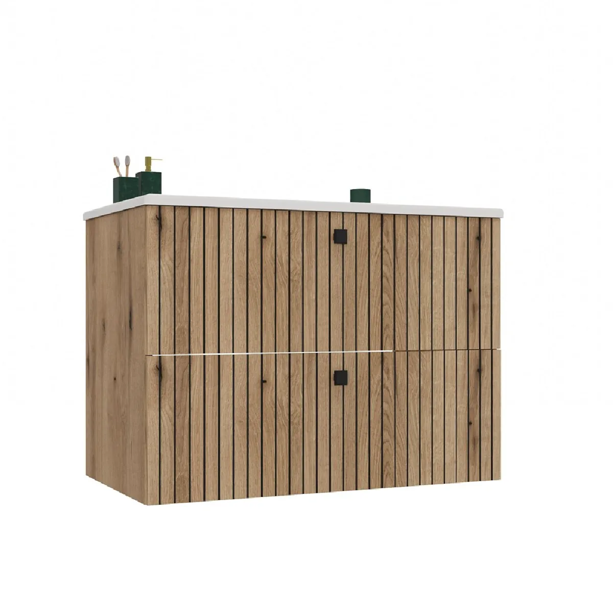 Meuble de salle de bain, chêne Evoke, 80 x 57 x 45 cm