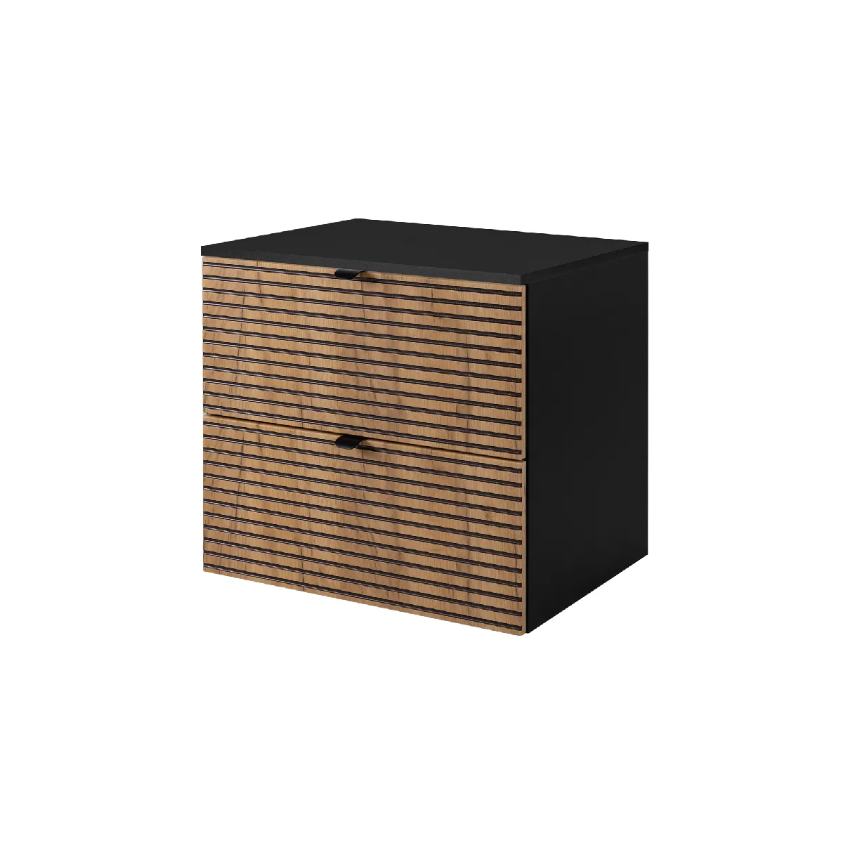 Meuble de salle de bain, Noir Mat, 60 x 57 x 46 cm