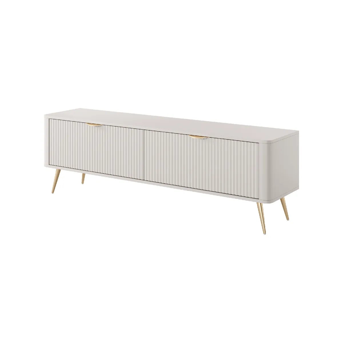 Meuble TV: Beige, 163,2 x 38 x 51,2 cm