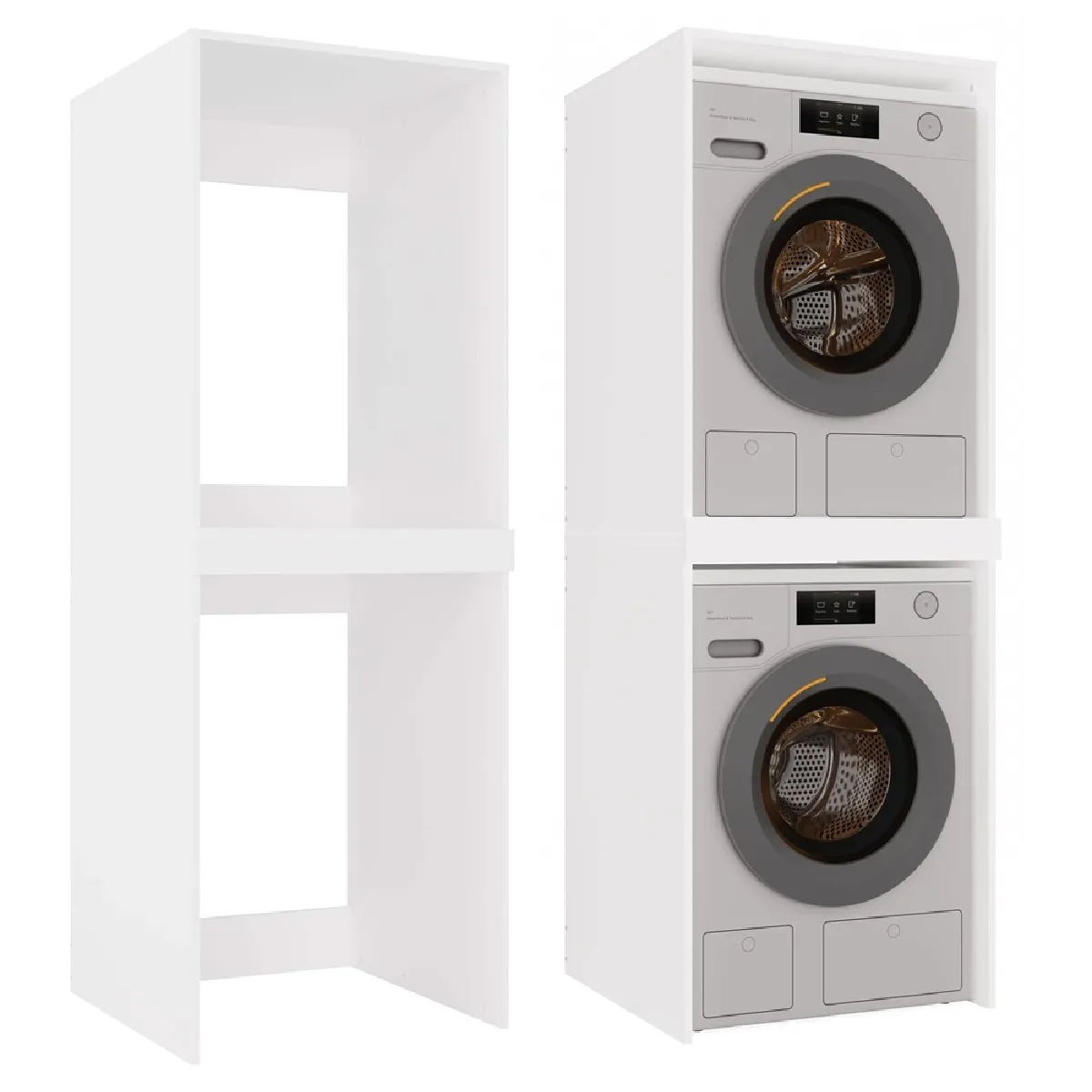 Meuble de salle de bain, blanc, 64 x 180 x 64 cm