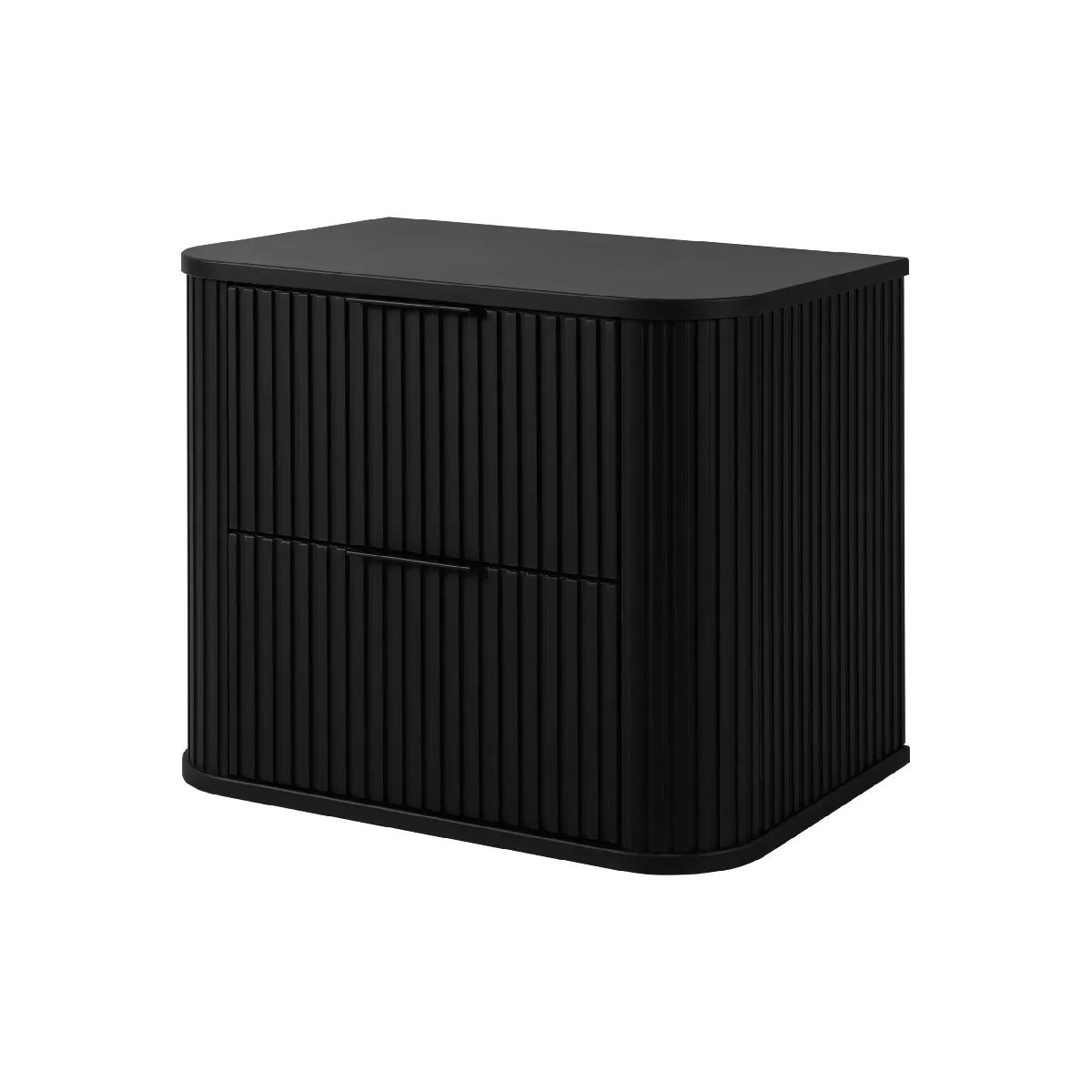 Meuble sous-vasque, Noir Mat, poignée noire, 41,5 x 60 x 51,7 cm