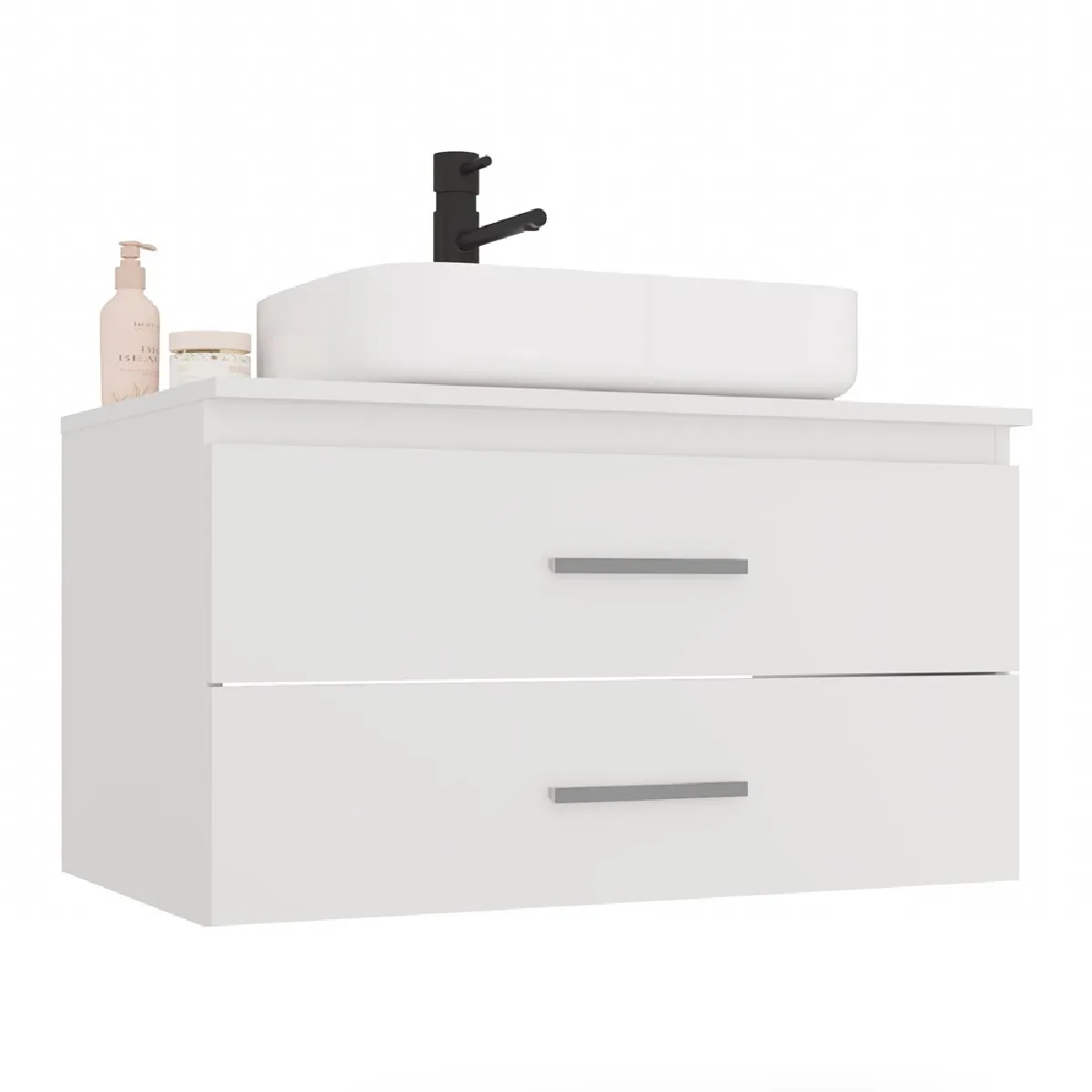 Meuble de salle de bain, blanc, 80 x 45 x 50 cm