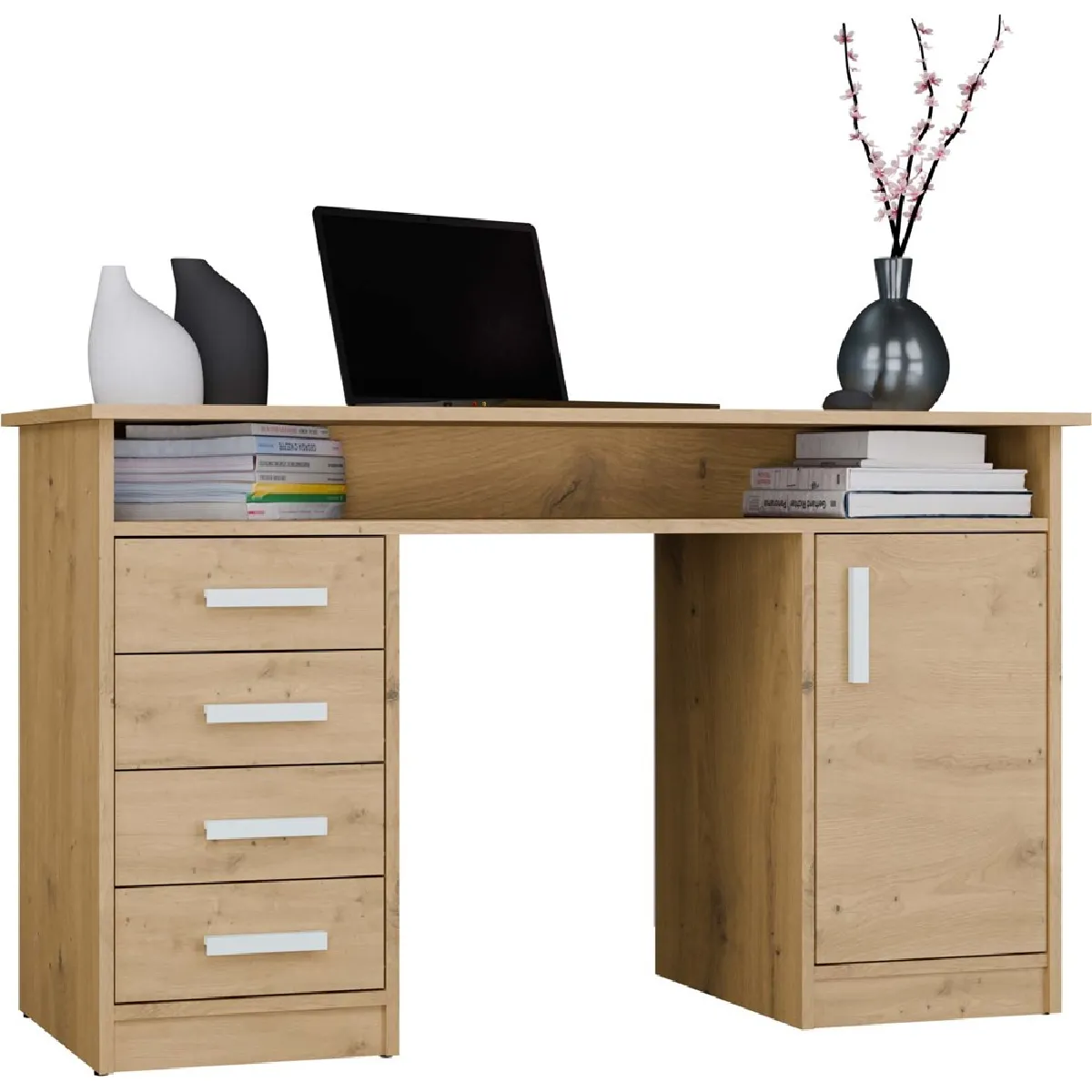 Bureau, chêne Artisan, 125 x 75 x 55 cm
