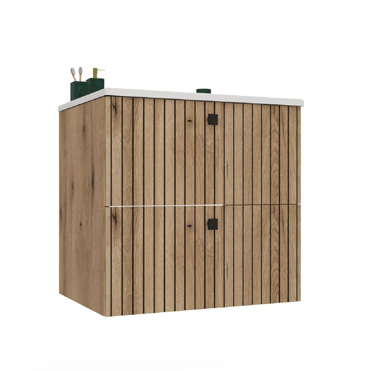Meuble de salle de bain, chêne Evoke, 60 x 57 x 45 cm