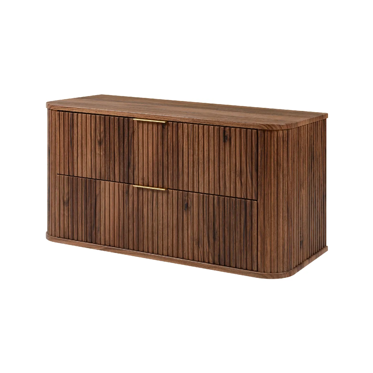Meuble sous-vasque, chêne noyer, 100 x 51,7 x 41,5 cm