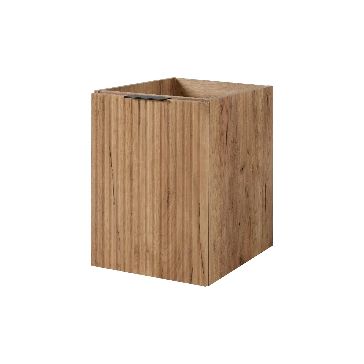 Meuble de salle de bain, Chêne Craft + poignée noire, 40 x 57 x 46 cm